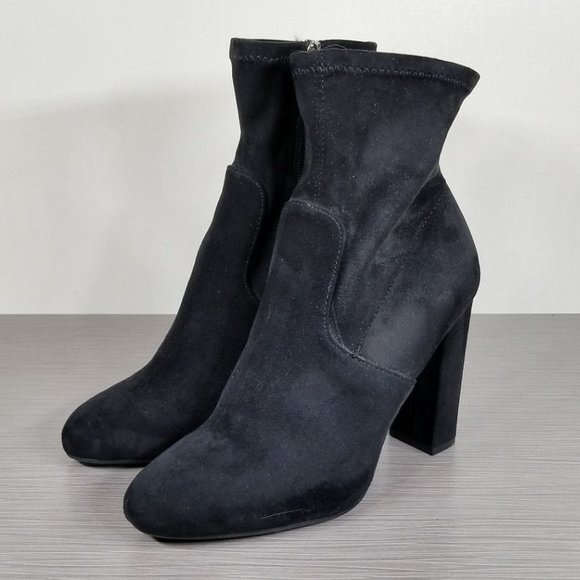 Steve Madden Edit Bootie, Black Textile, Womens Size 7.5 M - Picture 1 of 10